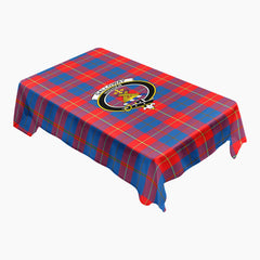 Galloway Red Tartan Crest Tablecloth