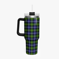 McNeil of Barra Modern Tartan Crest 40 oz Insulated Tumbler with Handle