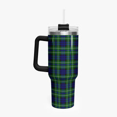 McNeil of Colonsay Modern Tartan Crest 40 oz Insulated Tumbler with Handle
