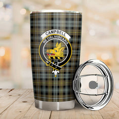 Campbell Argyll Weathered Tartan Crest Tumbler