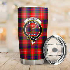 Fraser (of Lovat) Modern Tartan Crest Tumbler