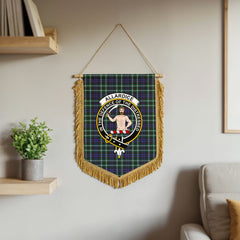 Allardice Tartan Crest Wall Hanging Banner - Wood Pole