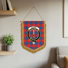 Blane Tartan Crest Wall Hanging Banner - Wood Pole
