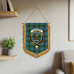 Davidson Ancient Tartan Crest Wall Hanging Banner - Wood Pole