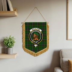 MacAlpine Modern Tartan Crest Wall Hanging Banner - Wood Pole