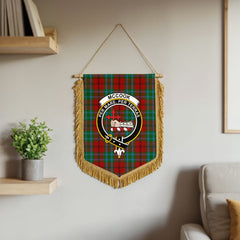 McCook Tartan Crest Wall Hanging Banner - Wood Pole