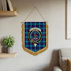 McCorquodale Tartan Crest Wall Hanging Banner - Wood Pole