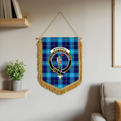 McKerrell Tartan Crest Wall Hanging Banner - Wood Pole