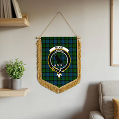 McKie Tartan Crest Wall Hanging Banner - Wood Pole