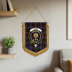 Nairn Tartan Crest Wall Hanging Banner - Wood Pole