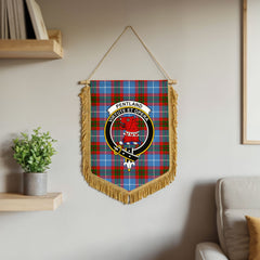 Pentland Tartan Crest Wall Hanging Banner - Wood Pole
