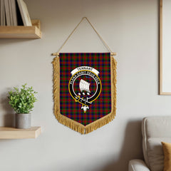 Tennant Tartan Crest Wall Hanging Banner - Wood Pole