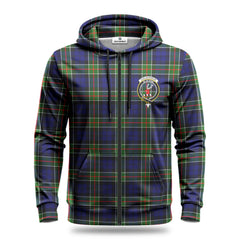Colquhoun Modern Tartan Crest Hoodie