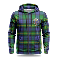 Gordon Modern Tartan Crest Hoodie