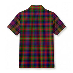 Carnegie Modern Tartan Crest Birdseye Mesh Polo Shirt