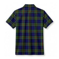 Colquhoun Modern Tartan Crest Birdseye Mesh Polo Shirt