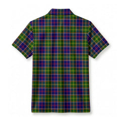 Dalrymple Tartan Crest Birdseye Mesh Polo Shirt