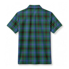 Davidson Ancient Tartan Crest Birdseye Mesh Polo Shirt