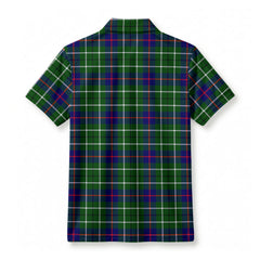 Duncan Modern Tartan Crest Birdseye Mesh Polo Shirt