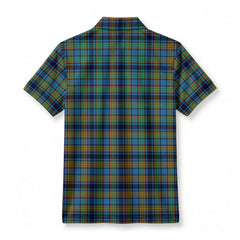 Gillies Ancient Tartan Crest Birdseye Mesh Polo Shirt