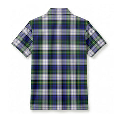Gordon Dress Modern Tartan Crest Birdseye Mesh Polo Shirt