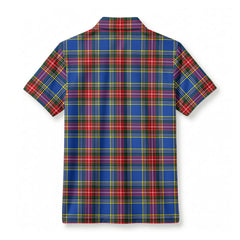 MacBeth Modern Tartan Crest Birdseye Mesh Polo Shirt