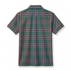 MacFarlane Hunting Ancient Tartan Crest Birdseye Mesh Polo Shirt