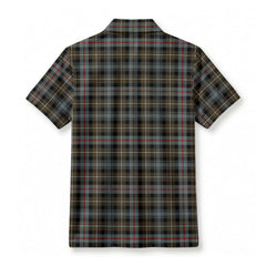 MacKenzie Weathered Tartan Crest Birdseye Mesh Polo Shirt