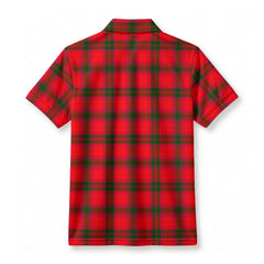 MacNab Modern Tartan Crest Birdseye Mesh Polo Shirt