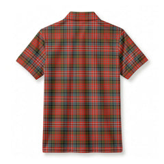 MacPherson Weathered Tartan Crest Birdseye Mesh Polo Shirt
