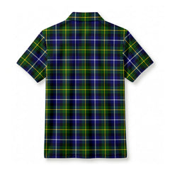 McNeil of Barra Modern Tartan Crest Birdseye Mesh Polo Shirt