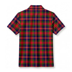 McPherson Modern Tartan Crest Birdseye Mesh Polo Shirt