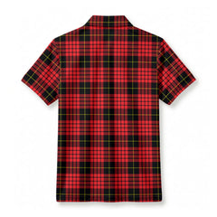 McQueen Modern Tartan Crest Birdseye Mesh Polo Shirt