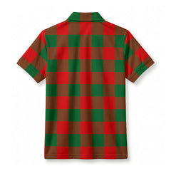 Moncrief Tartan Crest Birdseye Mesh Polo Shirt