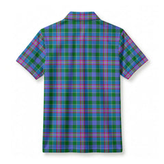 Pitcairn Hunting Tartan Crest Birdseye Mesh Polo Shirt