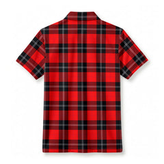 Ramsay Modern Tartan Crest Birdseye Mesh Polo Shirt