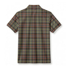 Scott Green Weathered Tartan Crest Birdseye Mesh Polo Shirt