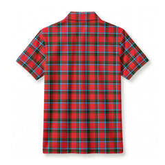 Sinclair Modern Tartan Crest Birdseye Mesh Polo Shirt