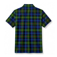 Smith Modern Tartan Crest Birdseye Mesh Polo Shirt