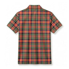 Stewart Royal Ancient Tartan Crest Birdseye Mesh Polo Shirt