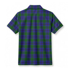 Strachan Tartan Crest Birdseye Mesh Polo Shirt