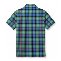 Sutherland Old Ancient Tartan Crest Birdseye Mesh Polo Shirt