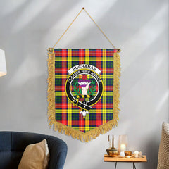 Buchanan Modern Tartan Crest Wall Hanging Banner