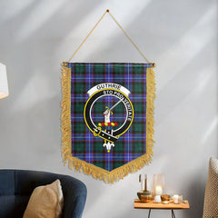 Guthrie Modern Tartan Crest Wall Hanging Banner