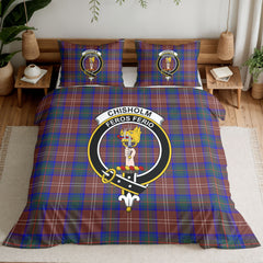Chisholm Hunting Modern Tartan Crest Bedding Set