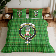 Clephan (or Clephane) Tartan Crest Bedding Set