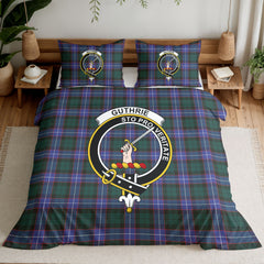 Guthrie Modern Tartan Crest Bedding Set