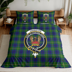 Johnston of Caskieben Tartan Crest Bedding Set