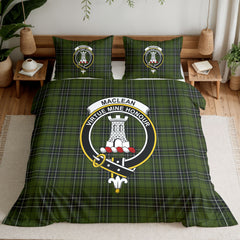 MacLean Hunting Tartan Crest Bedding Set