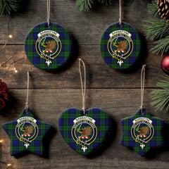 Bannatyne Tartan Crest Christmas Ceramic Ornament